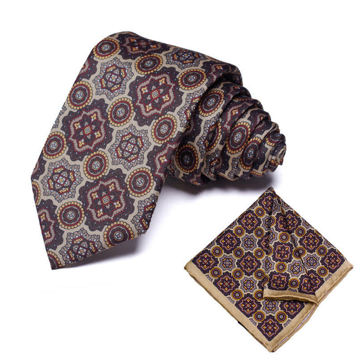 2-teiliges Herren-Taschentuch-Krawattenset mit geometrischem Paisleymuster - Stil #26 - image 27