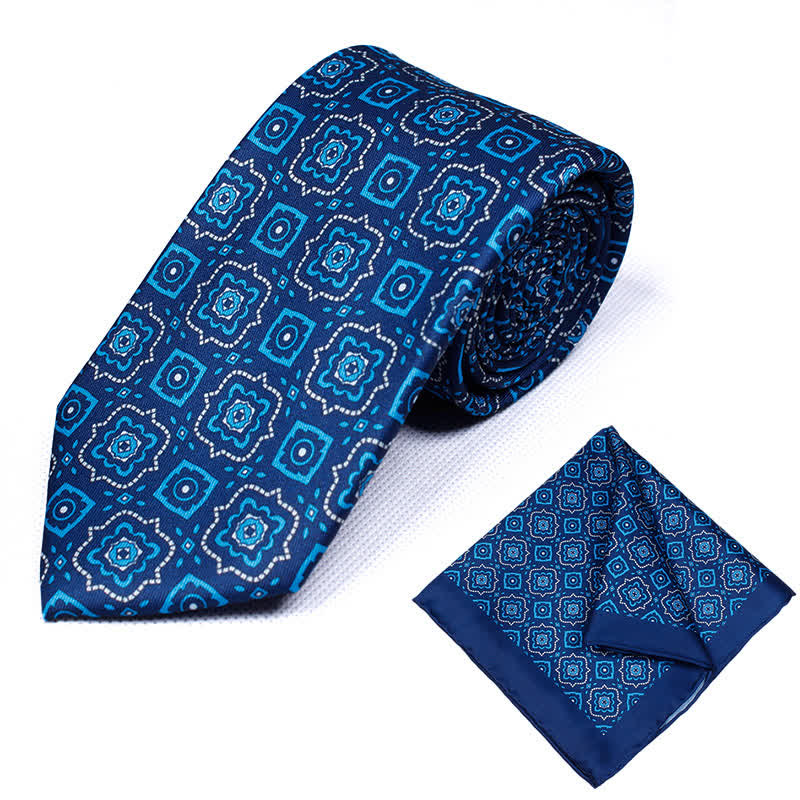 2-teiliges Herren-Taschentuch-Krawattenset mit geometrischem Paisleymuster - Stil Nr. 11 - image 12