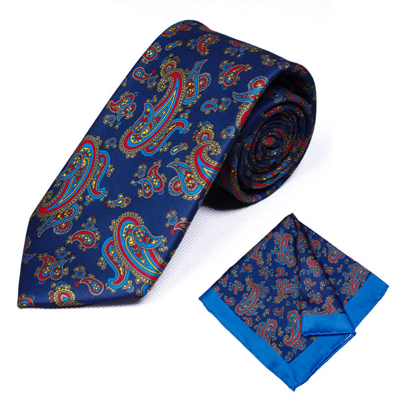 2-teiliges Herren-Taschentuch-Krawattenset mit geometrischem Paisleymuster - Stil #4 - image 5