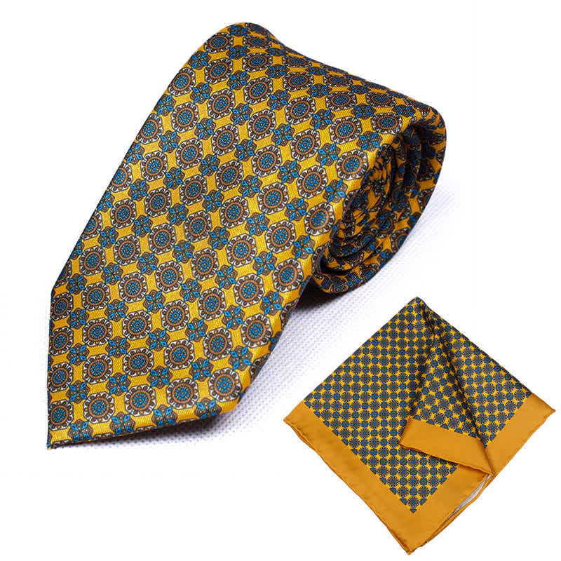 2-teiliges Herren-Taschentuch-Krawattenset mit geometrischem Paisleymuster - Stil #6 - image 7