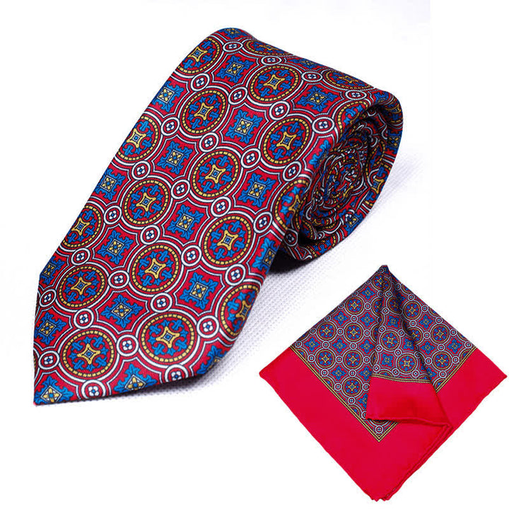 2-teiliges Herren-Taschentuch-Krawattenset mit geometrischem Paisleymuster - Stil #9 - image 10