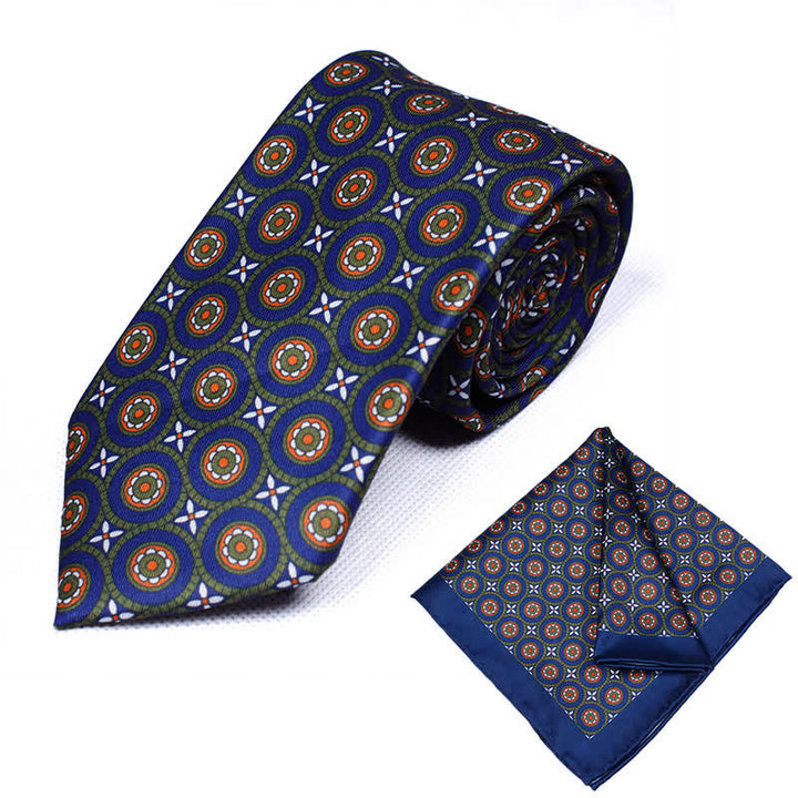 2-teiliges Herren-Taschentuch-Krawattenset mit geometrischem Paisleymuster - Stil #14 - image 15