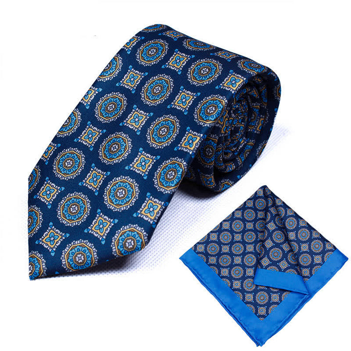 2-teiliges Herren-Taschentuch-Krawattenset mit geometrischem Paisleymuster - Stil #16 - image 17