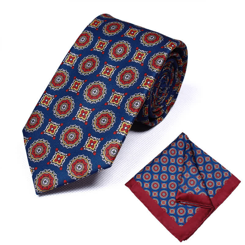 2-teiliges Herren-Taschentuch-Krawattenset mit geometrischem Paisleymuster - Stil #17 - image 18