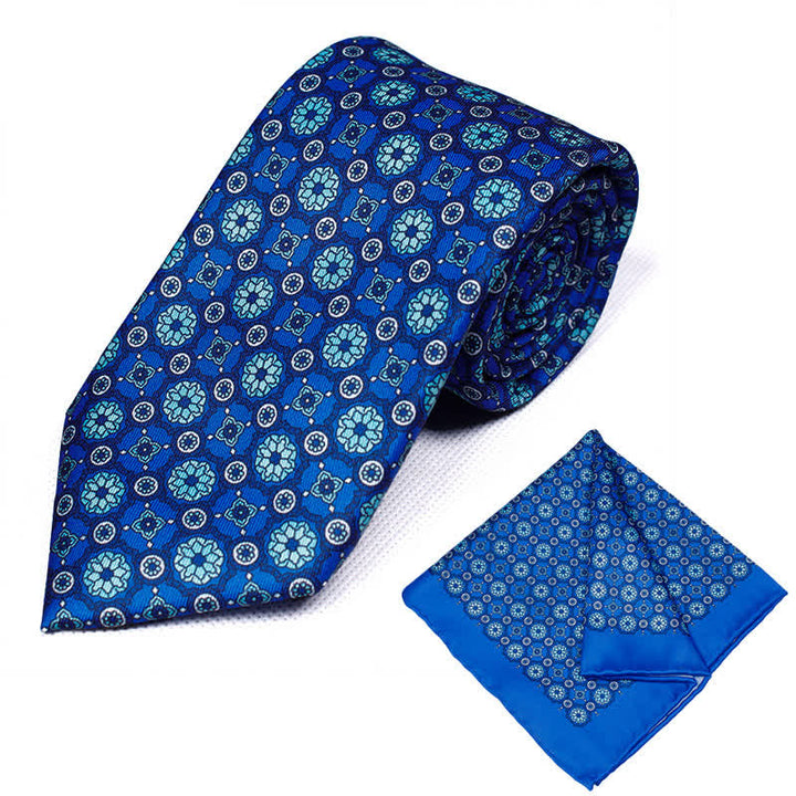 2-teiliges Herren-Taschentuch-Krawattenset mit geometrischem Paisleymuster - Stil #21 - image 22
