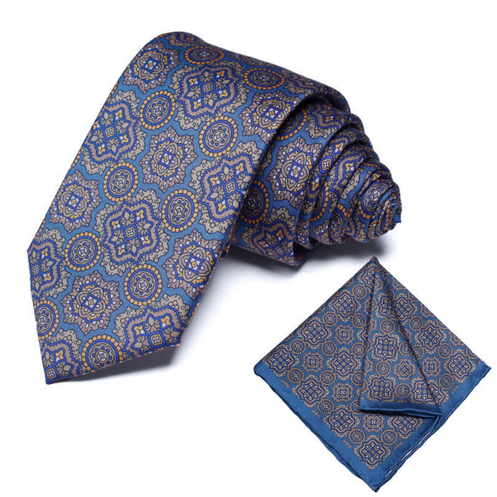 2-teiliges Herren-Taschentuch-Krawattenset mit geometrischem Paisleymuster - Stil #25 - image 26