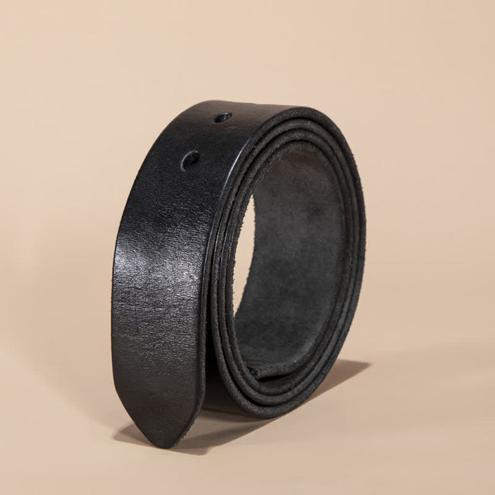 Echtleder Gürtelband ohne Gürtelschnalle - Schwarz - 46 - image 6