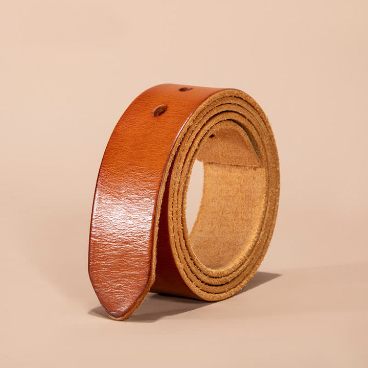 Echtleder Gürtelband ohne Gürtelschnalle - Orange - 46 - image 0