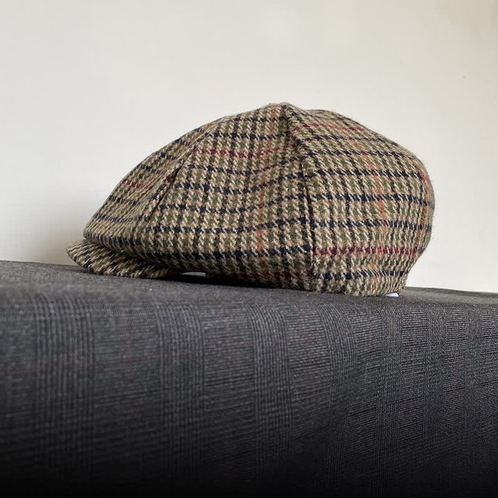 Beige schottische kariertes Tweed-Brett für Ballonmützen