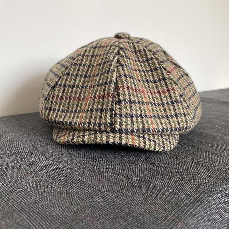 Beige schottische kariertes Tweed-Brett für Ballonmützen