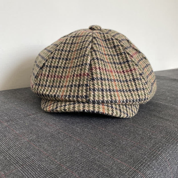 Beige schottische kariertes Tweed-Brett für Ballonmützen