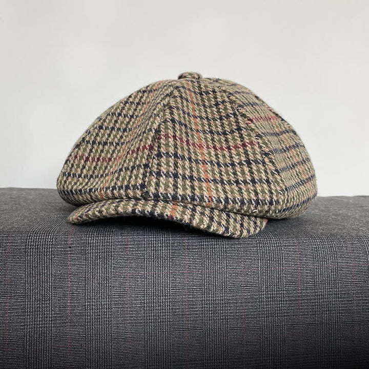 Beige schottische kariertes Tweed-Brett für Ballonmützen