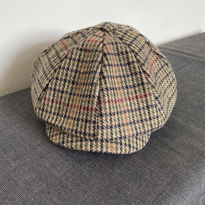 Beige schottische kariertes Tweed-Brett für Ballonmützen