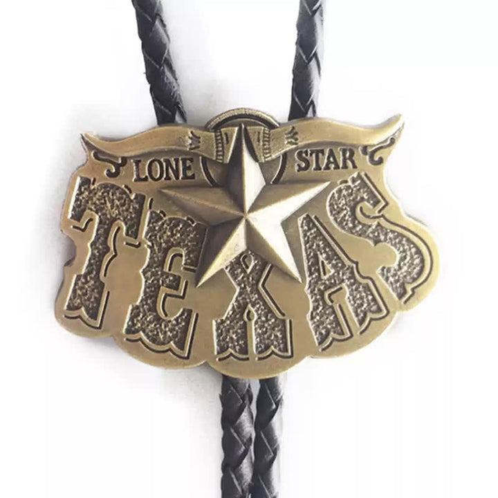 Bolotie mit Anhänger „Texas Lone Star Longhorn“