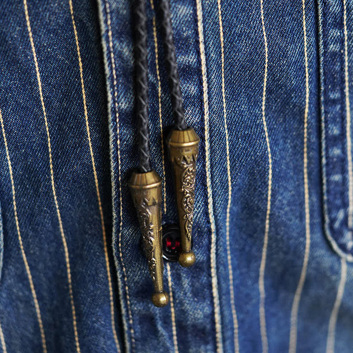 Bolotie mit Anhänger „Texas Lone Star Longhorn“