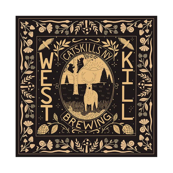 Schwarzer Hunter Deer West Kill Quadratischer Schal