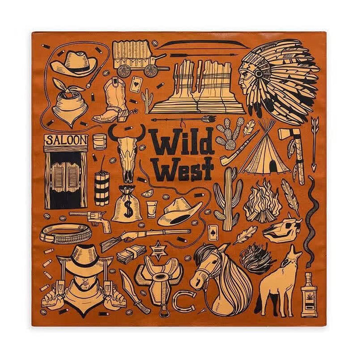 Quadratischer Schal mit ethnischem, indischem Wildwest-Element
