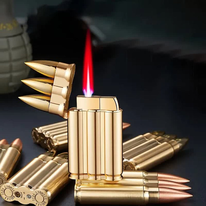 Three Bullets nachfüllbares Butanfeuerzeug mit Metallgehäuse