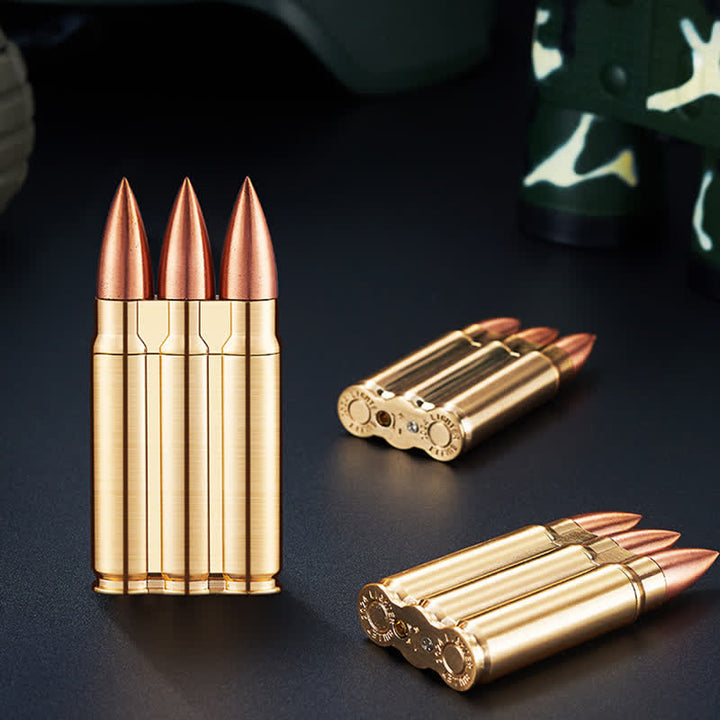 Three Bullets nachfüllbares Butanfeuerzeug mit Metallgehäuse