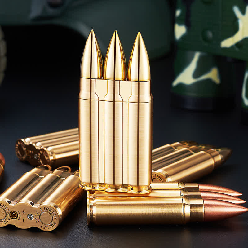 Three Bullets nachfüllbares Butanfeuerzeug mit Metallgehäuse