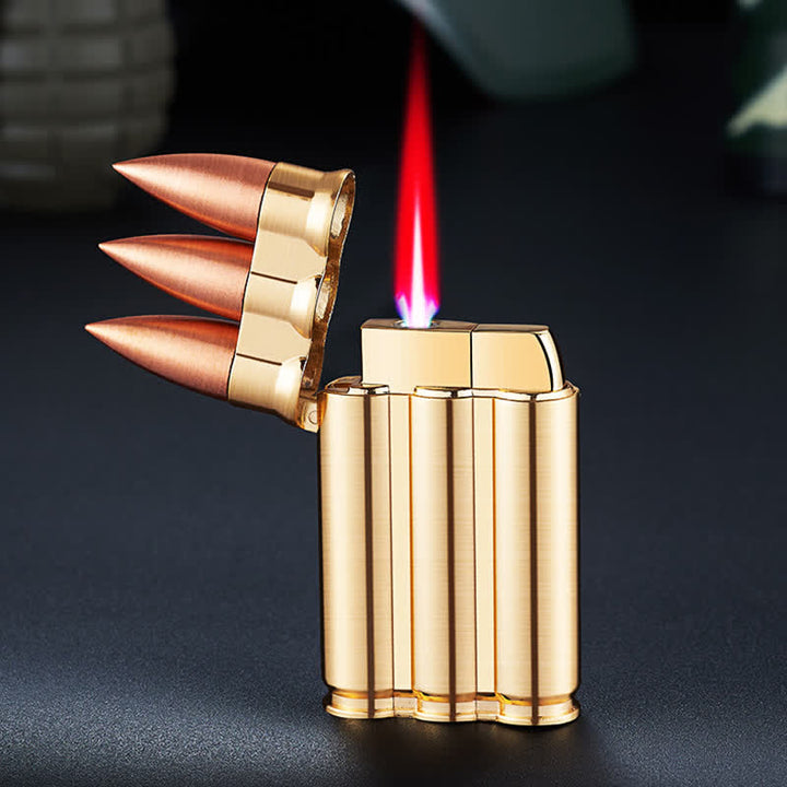 Three Bullets nachfüllbares Butanfeuerzeug mit Metallgehäuse