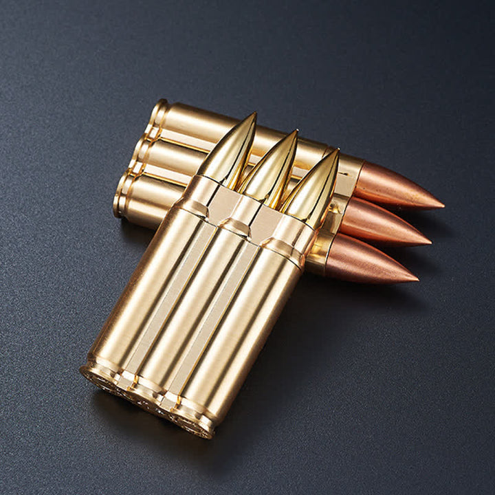 Three Bullets nachfüllbares Butanfeuerzeug mit Metallgehäuse