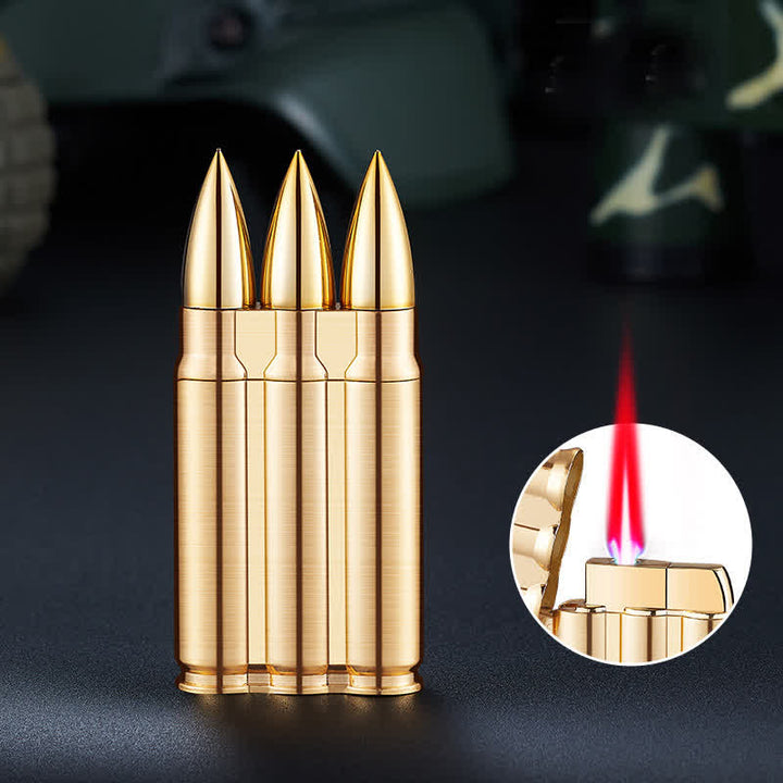 Three Bullets nachfüllbares Butanfeuerzeug mit Metallgehäuse
