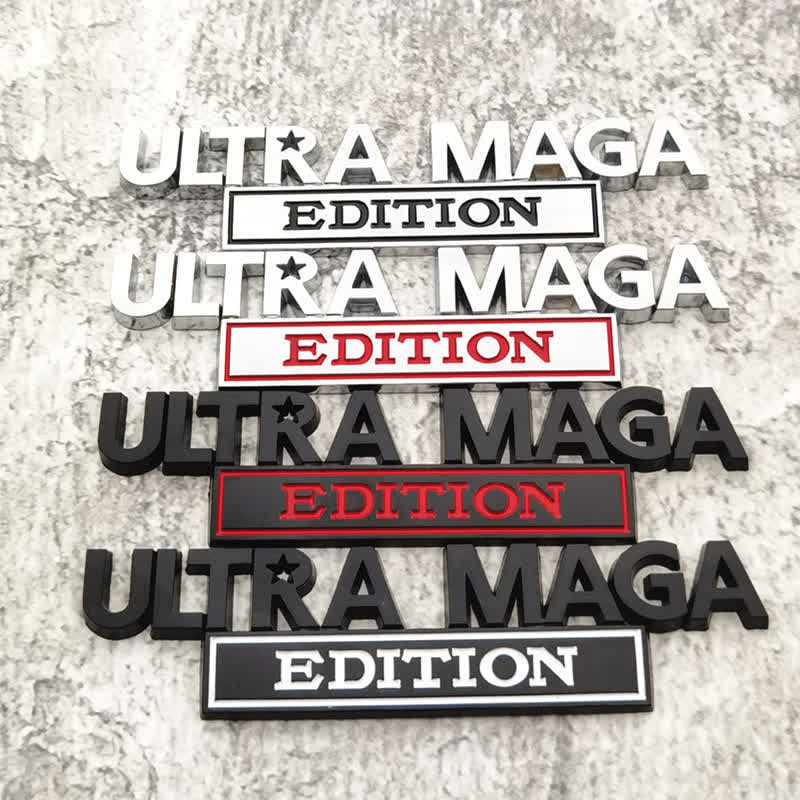 ULTRA MAGA EDITION Metallaufkleber Autoabzeichen