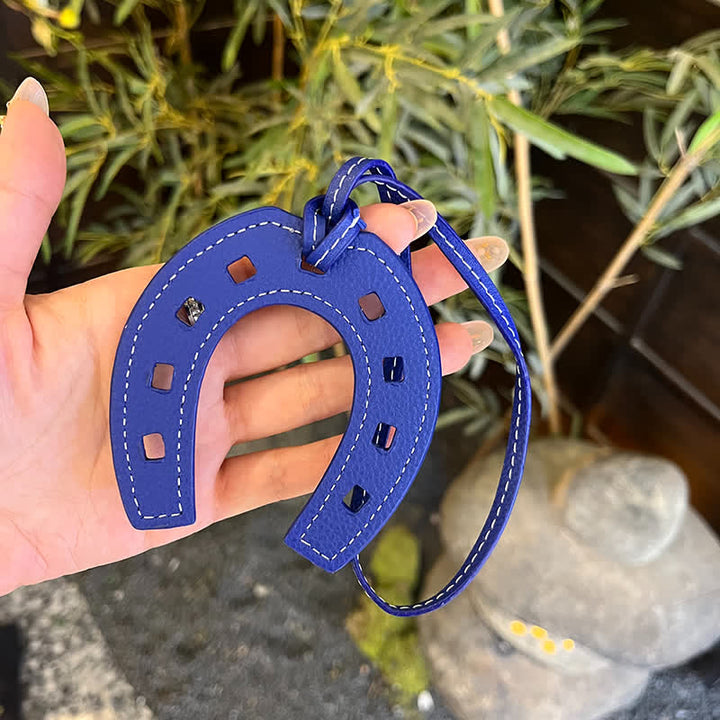 Hangings Einfacher Hufeisenanhänger Leder-Schlüsselanhänger