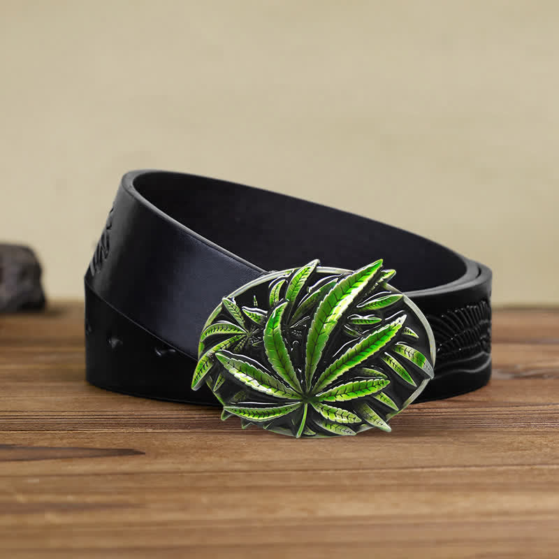 DIY Ledergürtel für Herren mit Schnalle aus grünem Ahorn