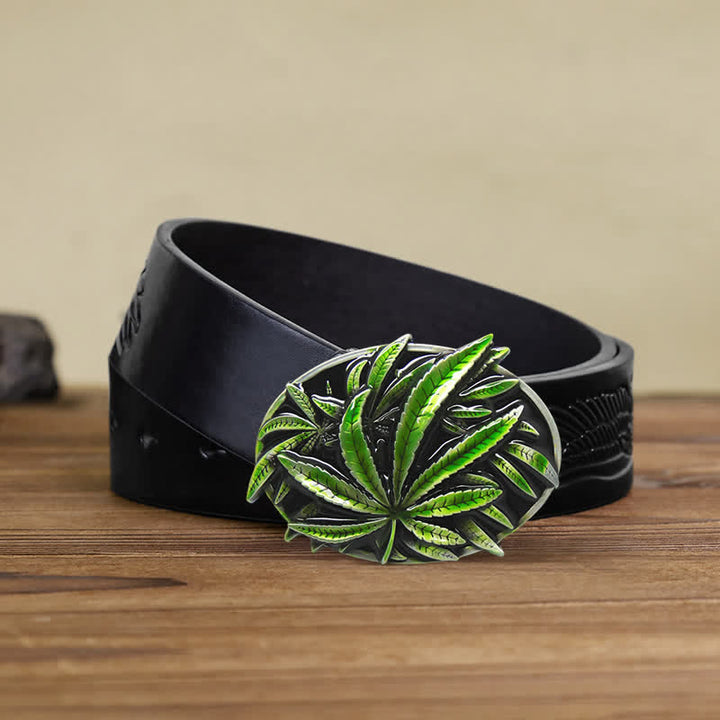 DIY Ledergürtel für Herren mit Schnalle aus grünem Ahorn