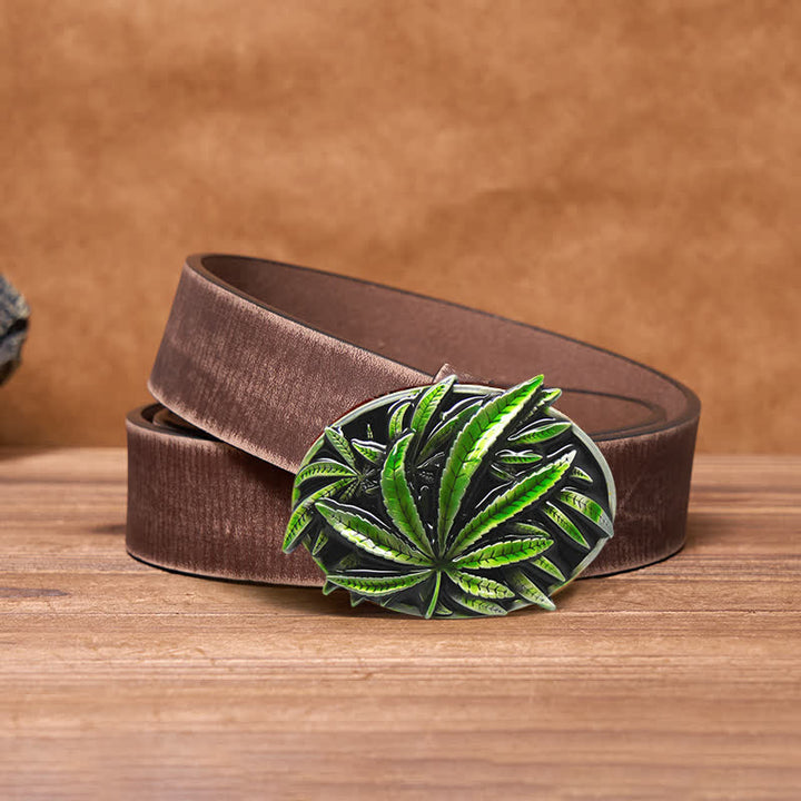 DIY Ledergürtel für Herren mit Schnalle aus grünem Ahorn
