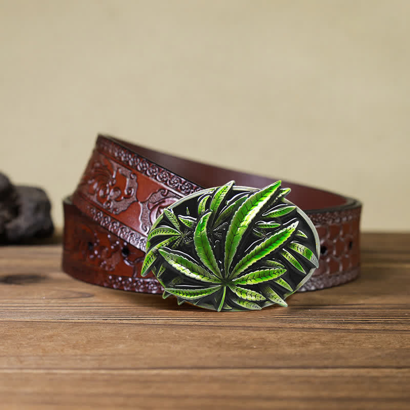 DIY Ledergürtel für Herren mit Schnalle aus grünem Ahorn