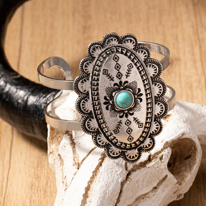 Western Cowboy Türkis Cowgirl Bull Conch Armband