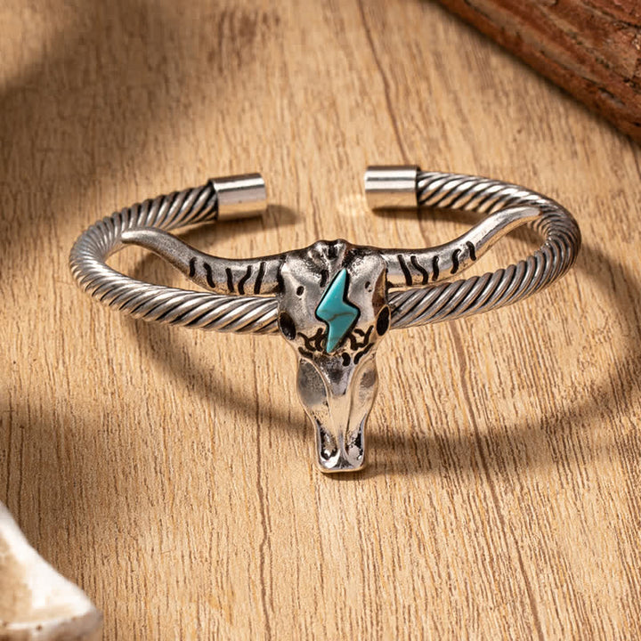 Western Cowboy Türkis Cowgirl Bull Conch Armband