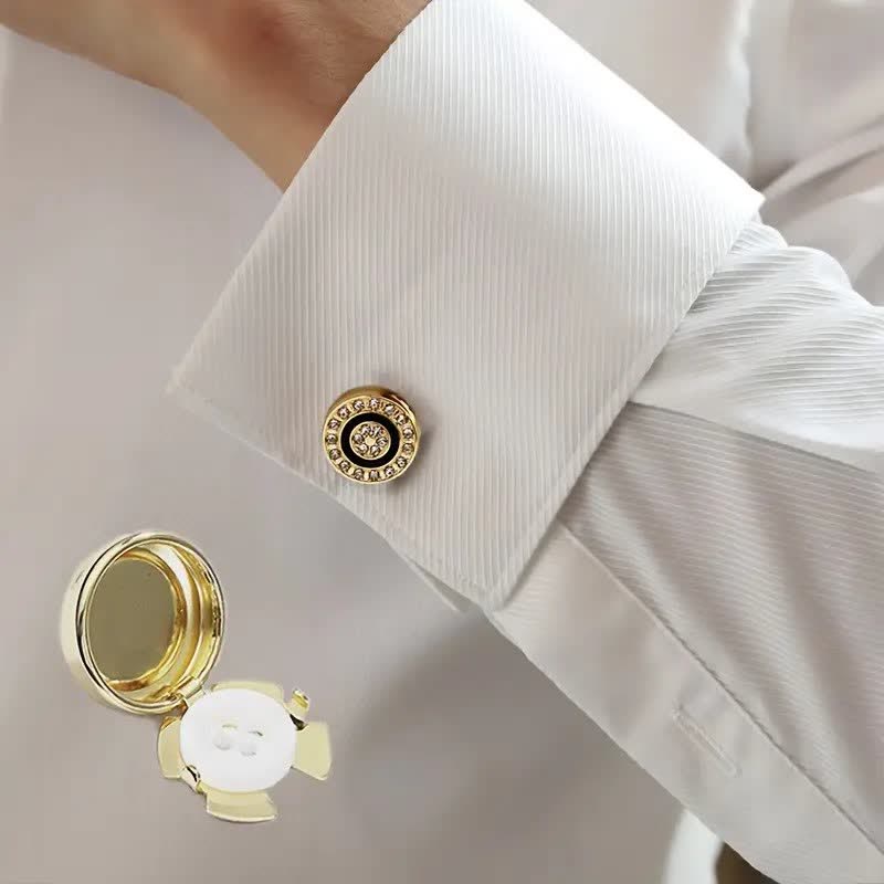 Herren-Manschettenknöpfe, 1 Paar, originelles, aufsteckbares, elegantes Knopfabdeckungs-Set - image 1