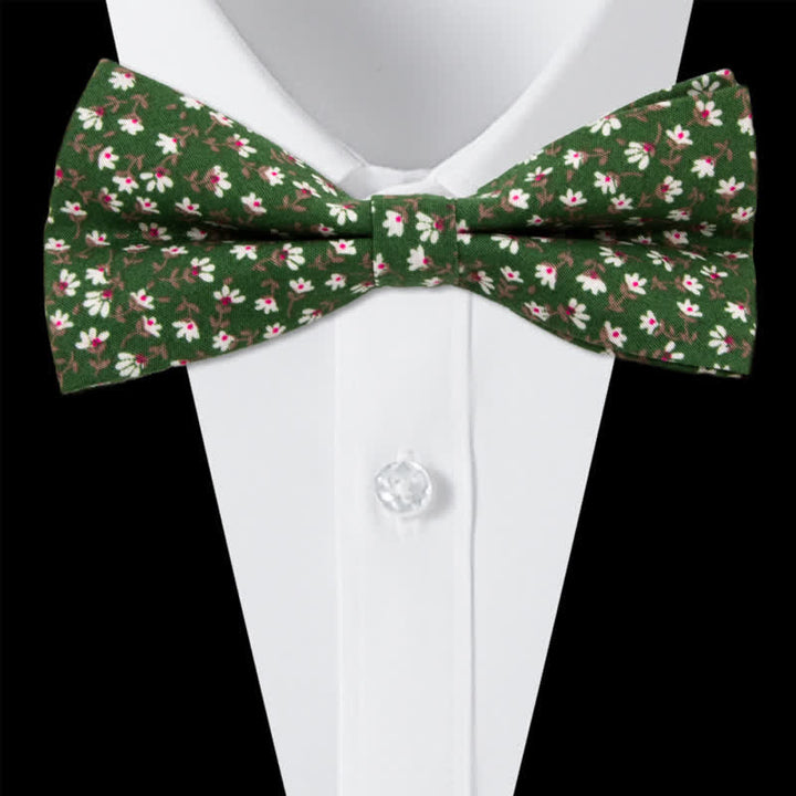 3-teiliges Krawattenset für Herren mit Blumen und Paisleymuster aus Baumwolle