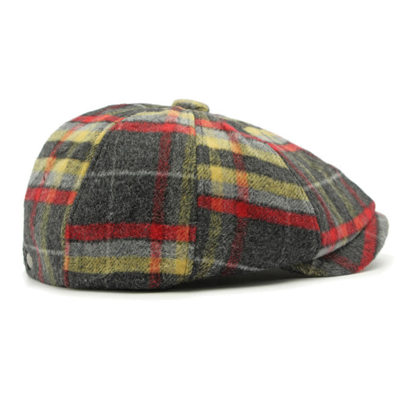 Traditionelle karierte achtteilige Schiebermütze, britische Baskenmütze - image 6
