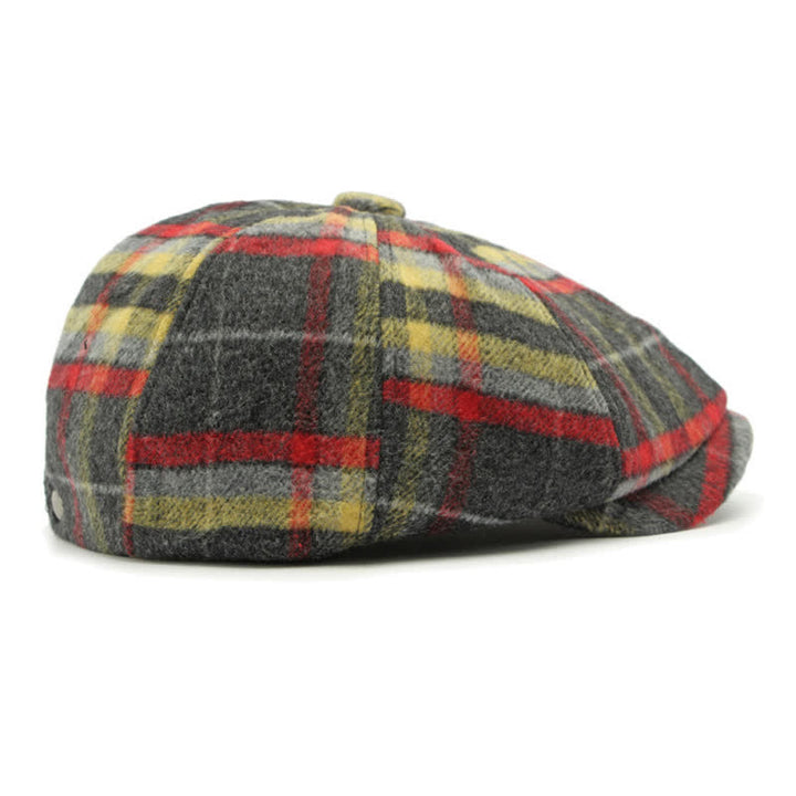Traditionelle karierte achtteilige Schiebermütze, britische Baskenmütze - image 6