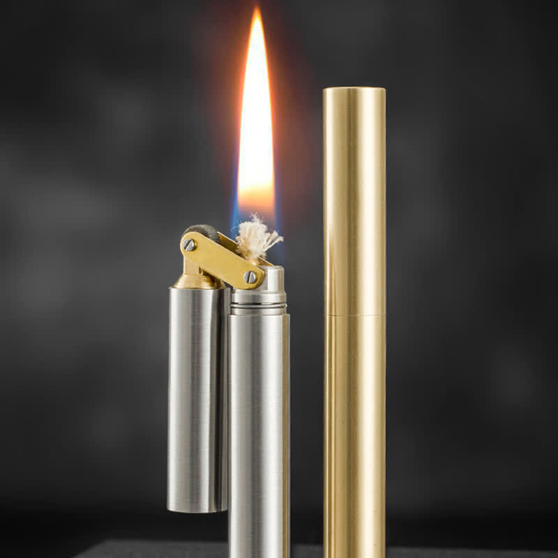 Zylindrisches, schlankes, faltbares, nachfüllbares Kerosinfeuerzeug Nunchaku