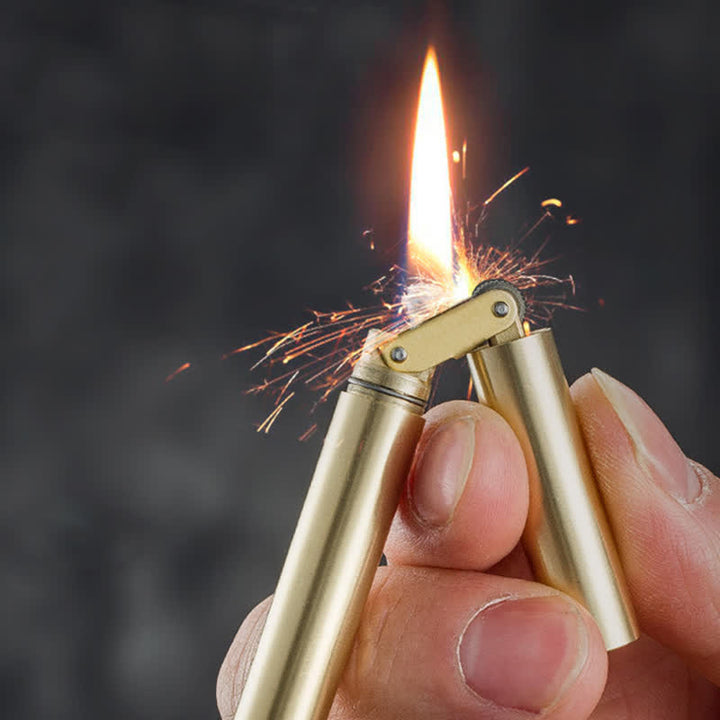 Zylindrisches, schlankes, faltbares, nachfüllbares Kerosinfeuerzeug Nunchaku