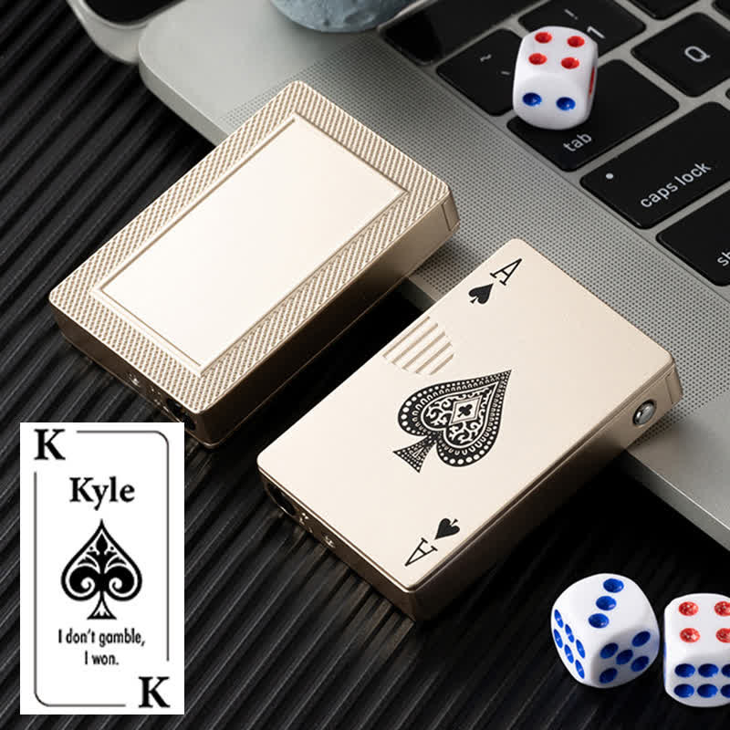 Pokerkarten Personalisierte Nachfüllbare Butan-Feuerzeug mit Individuellem Design
