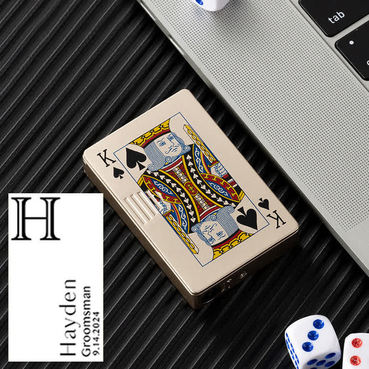 Pokerkarten Personalisierte Nachfüllbare Butan-Feuerzeug mit Individuellem Design