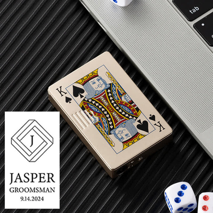 Pokerkarten Personalisierte Nachfüllbare Butan-Feuerzeug mit Individuellem Design