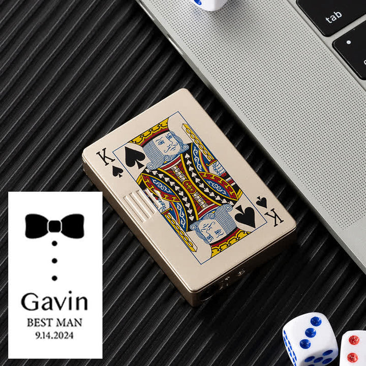 Pokerkarten Personalisierte Nachfüllbare Butan-Feuerzeug mit Individuellem Design