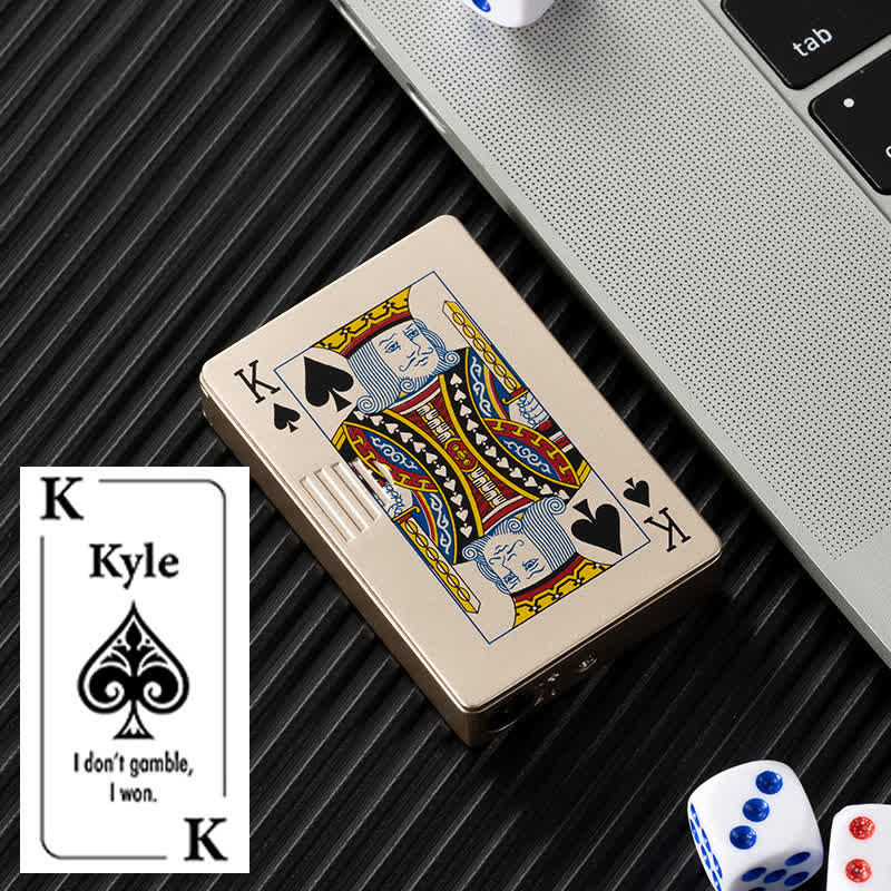 Pokerkarten Personalisierte Nachfüllbare Butan-Feuerzeug mit Individuellem Design