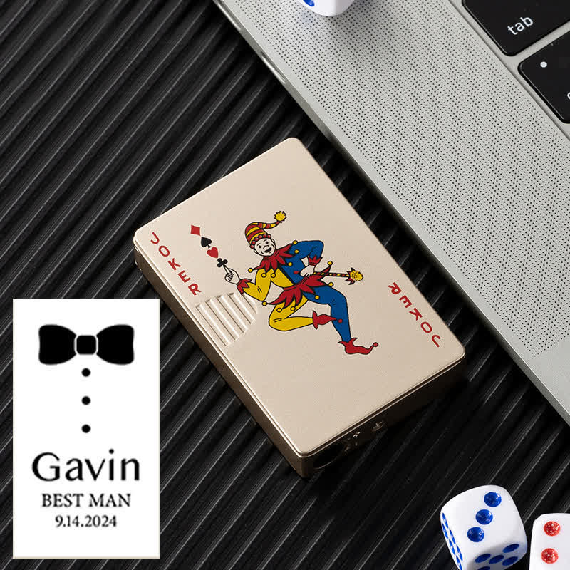 Pokerkarten Personalisierte Nachfüllbare Butan-Feuerzeug mit Individuellem Design