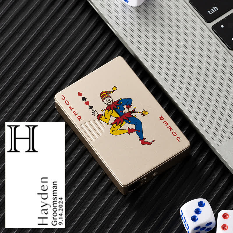 Pokerkarten Personalisierte Nachfüllbare Butan-Feuerzeug mit Individuellem Design
