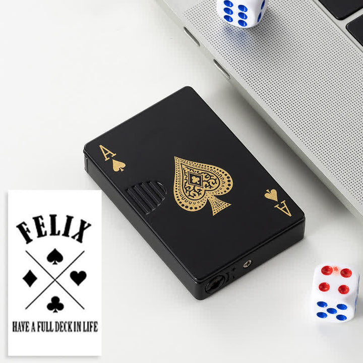 Pokerkarten Personalisierte Nachfüllbare Butan-Feuerzeug mit Individuellem Design