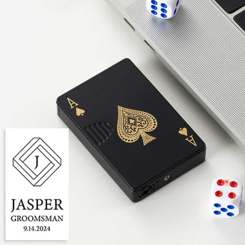 Pokerkarten Personalisierte Nachfüllbare Butan-Feuerzeug mit Individuellem Design
